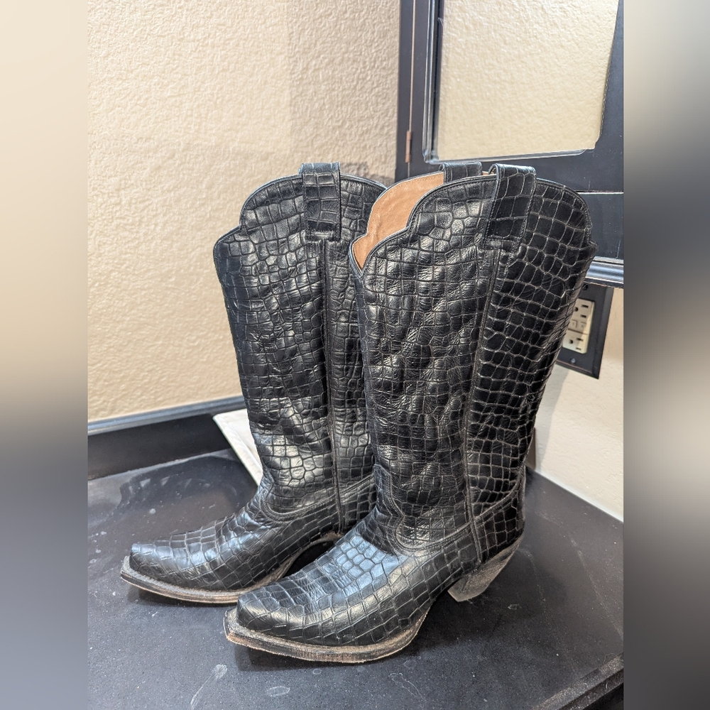 Black Gator Skin Idyllwind Boots